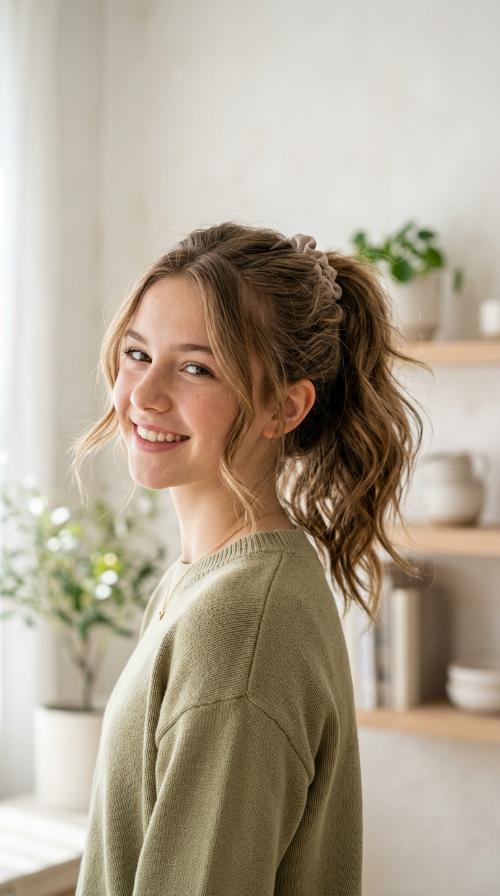 Messy Textured Ponytail
