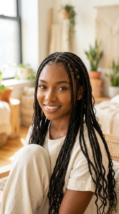 Micro Dutch Braids