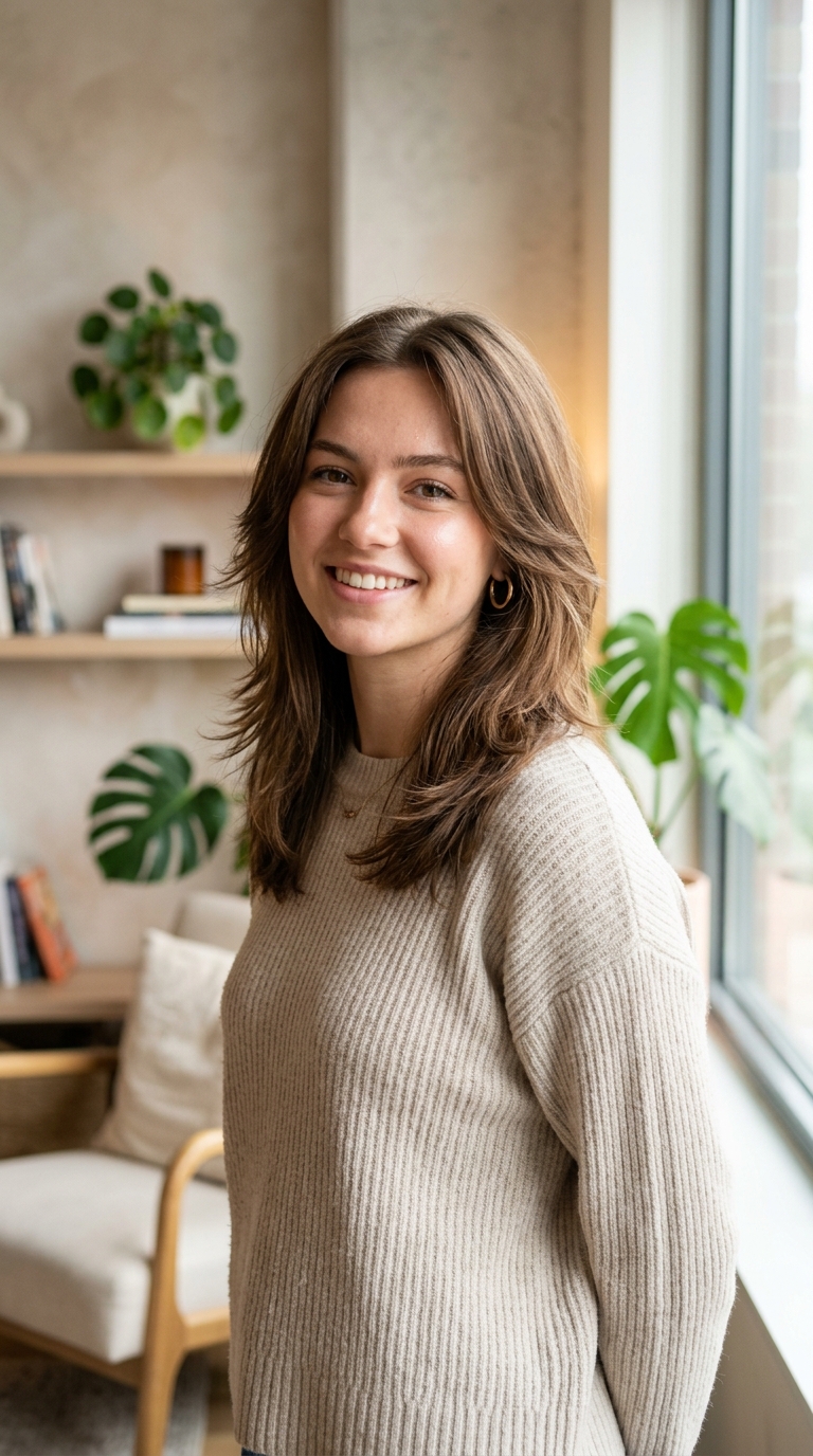 Mid-Length Cut with Wispy Ends