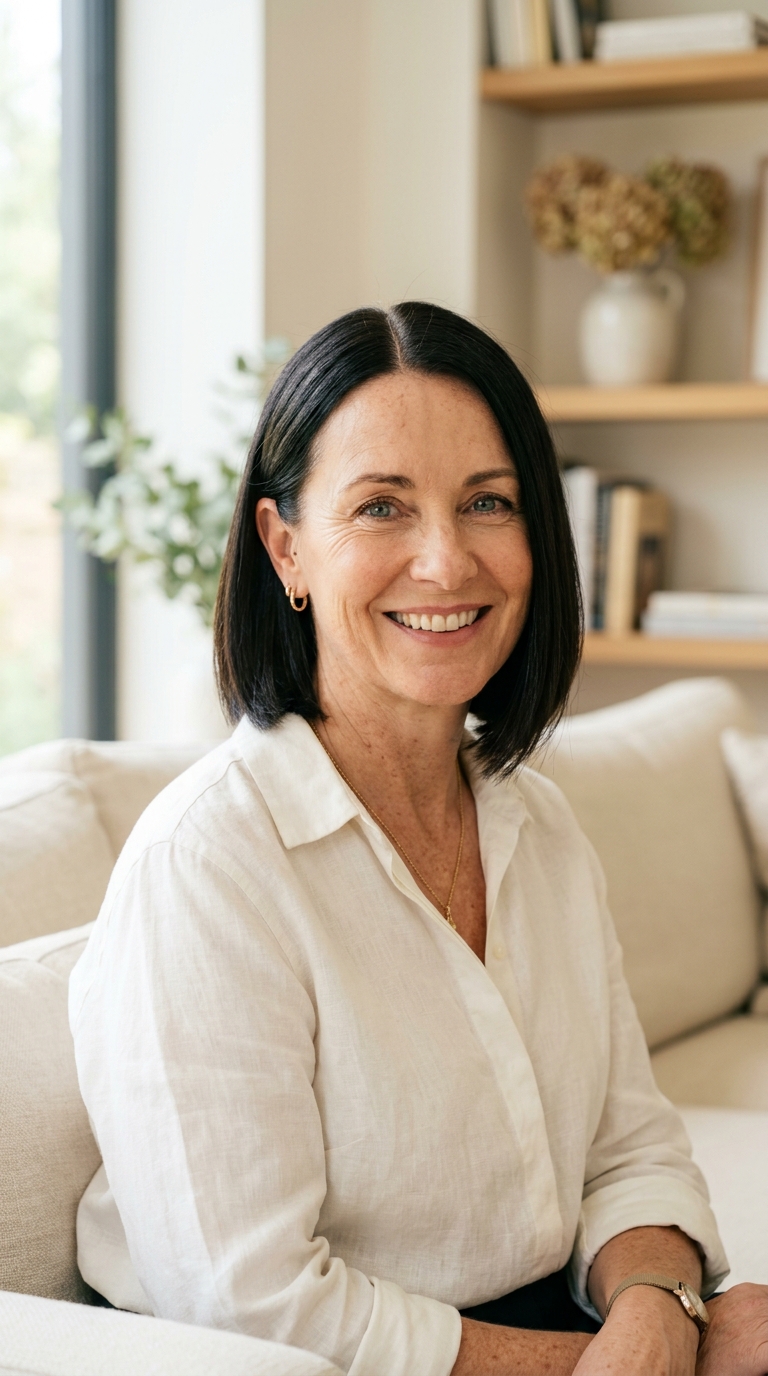 Middle-Parted Sleek Bob