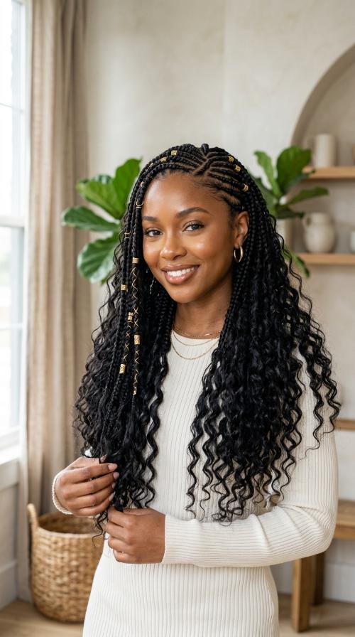 Midnight Black with Deep Wave Curls