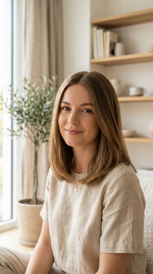 Minimalist Center-Parted Lob