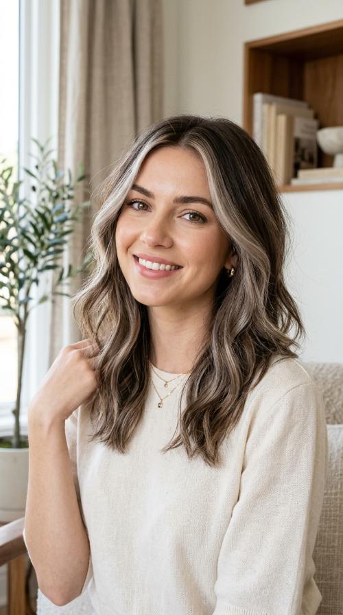 Mushroom Brown with Pale Greige Highlights