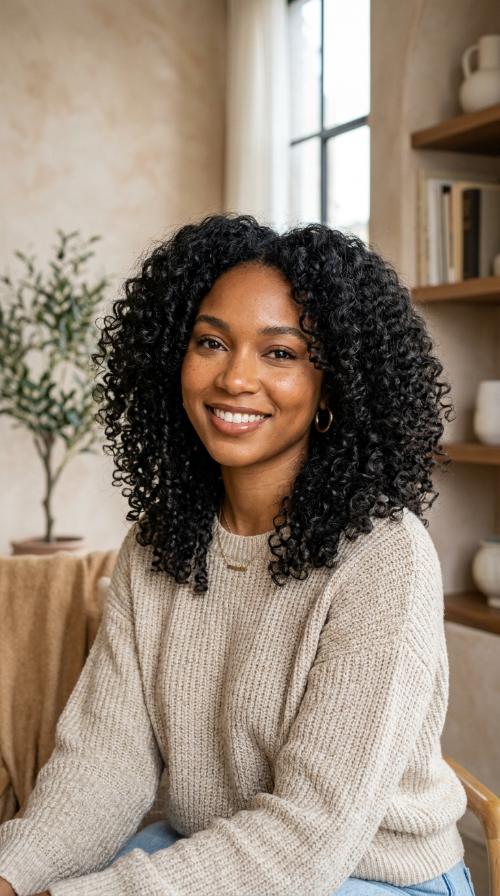 Natural Curls with Volume