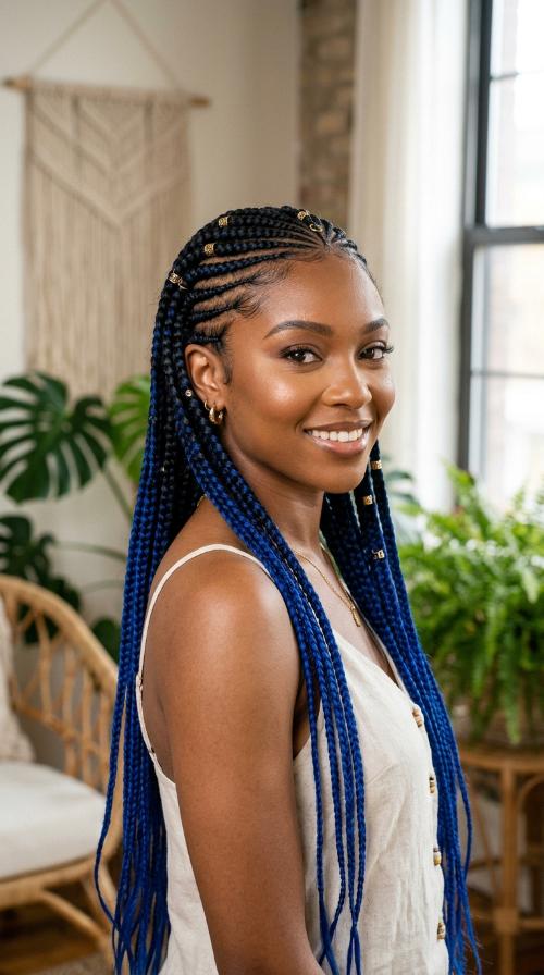 Ombre Blue Tribal Braids
