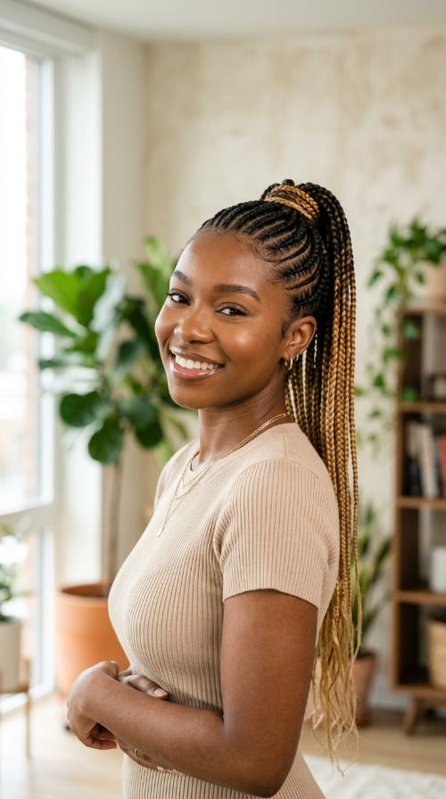 Ombre Colored Stitch Braids