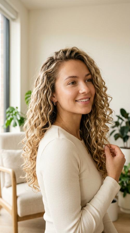 Overnight Heatless Robe Tie Curls