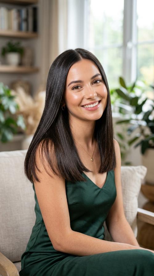 Pin-Straight Glass Hair