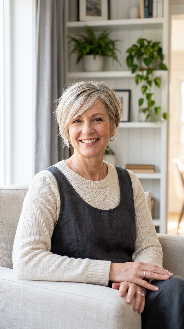 Pixie Bob with Side-Swept Bangs