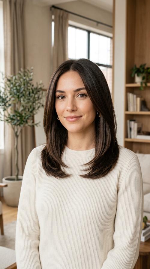 Polished Layers for Straight Hair