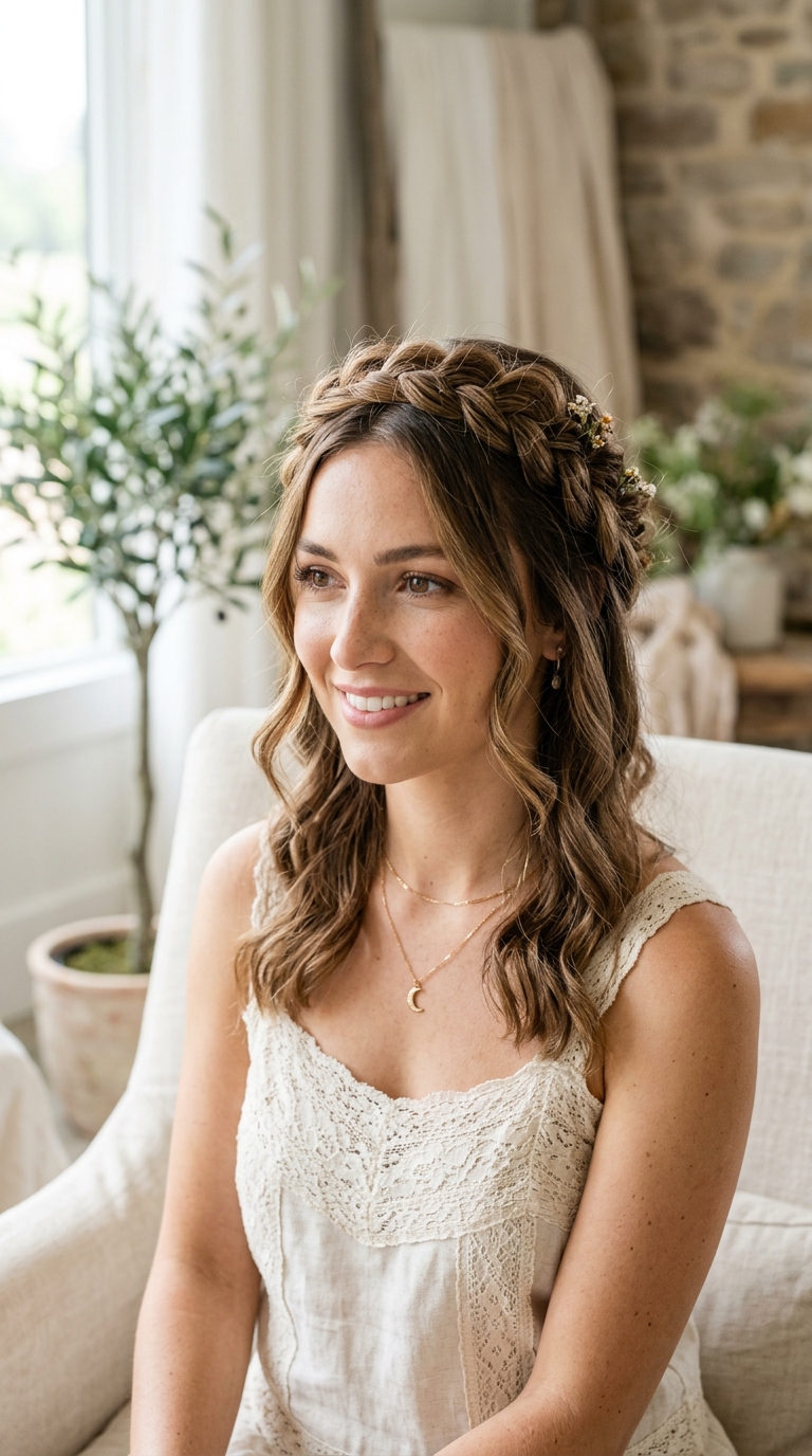 Relaxed Boho Braided Crown