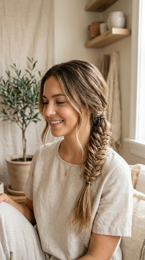 Relaxed Fishtail Low Ponytail