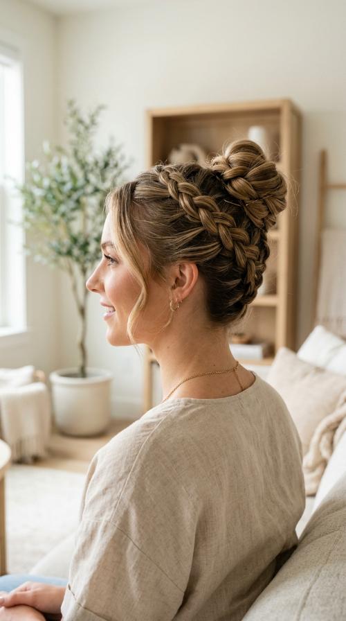 Reverse Braid Bun
