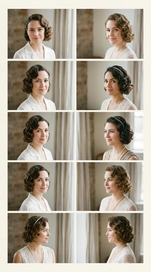 Romantic 1920s Faux Bob Waves