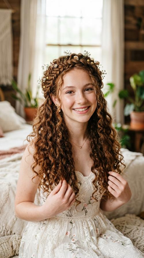Romantic BoHo Braided Crown