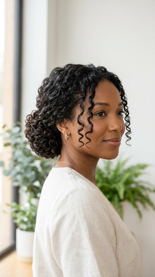 Romantic Curly Low Bun