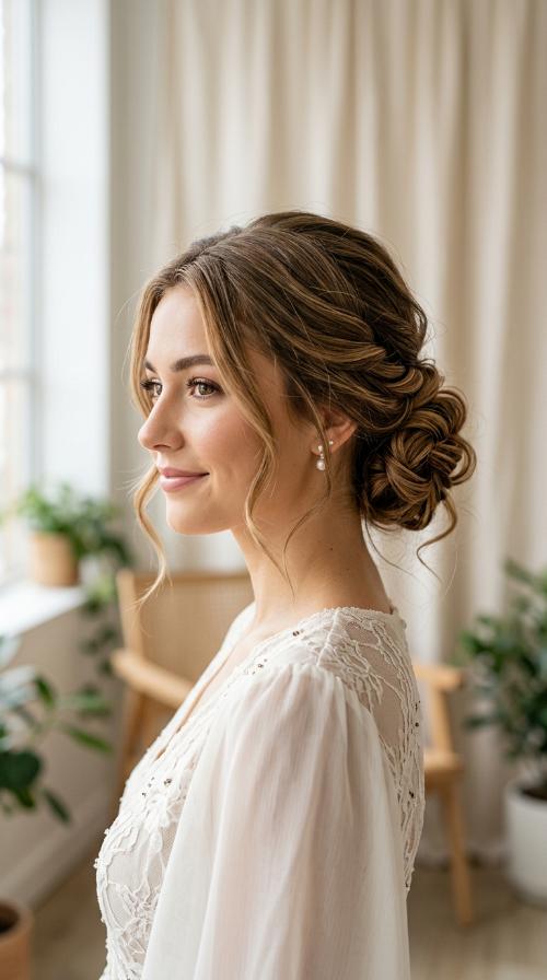 Romantic Textured Low Bun