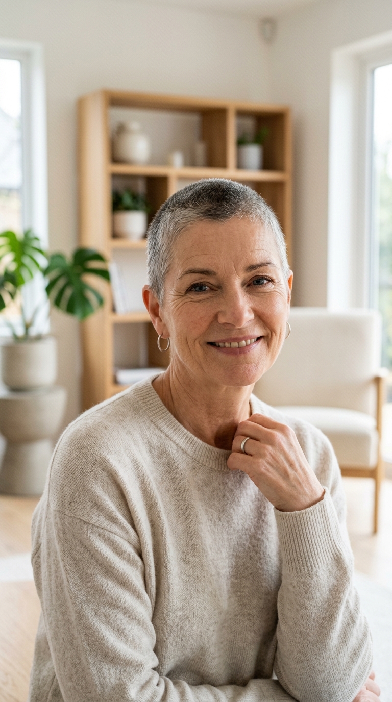 Salt and Pepper Buzz Cut