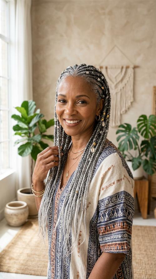 Salt and Pepper Grey Chic Fulani