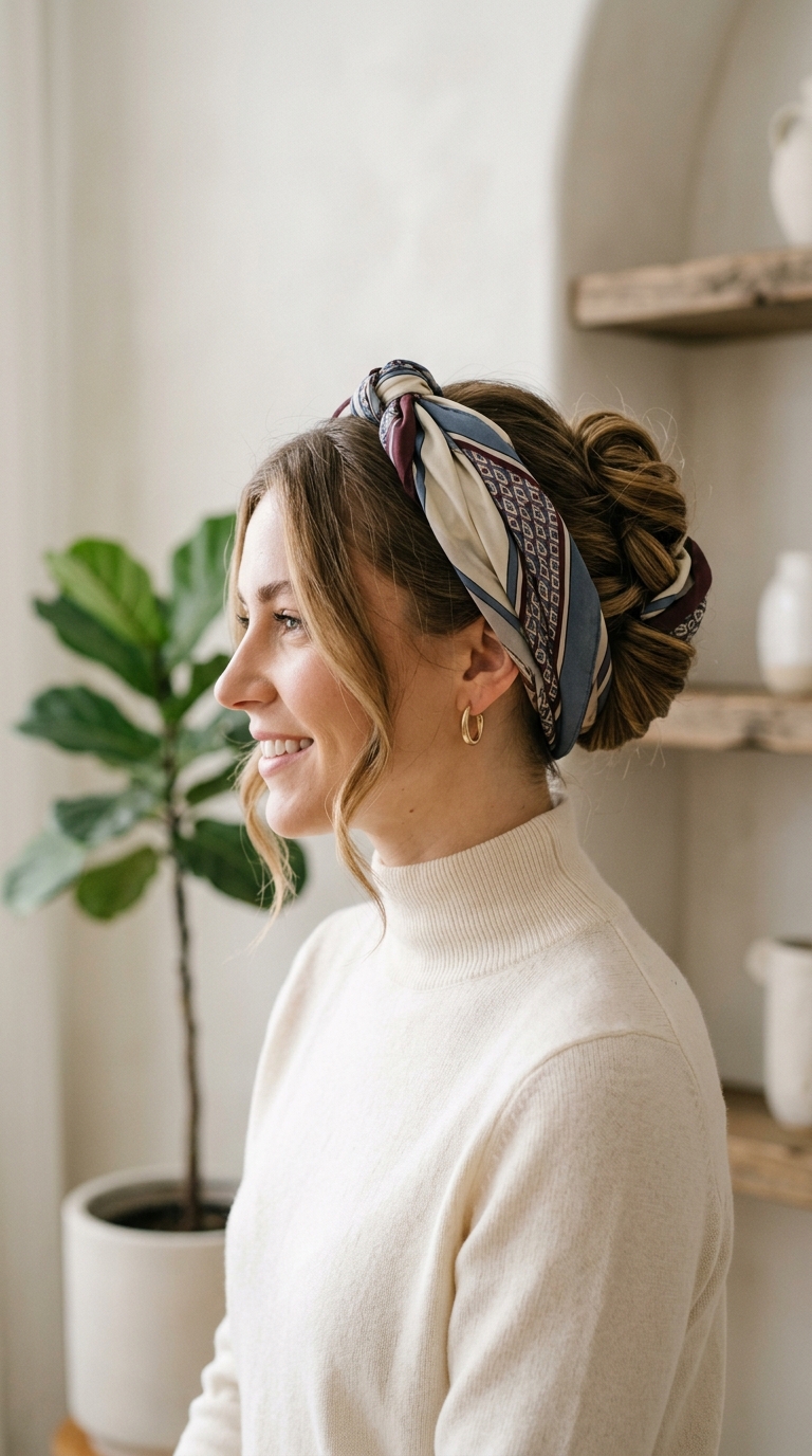 Scarf-Bound Updo