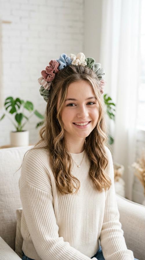 Scrunchie Crown (Half up)