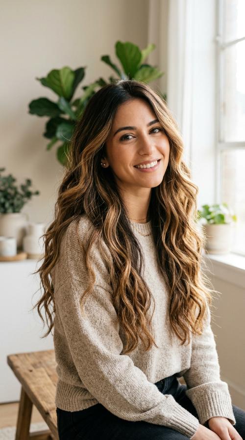 Seamless Espresso-to-Caramel Sombré