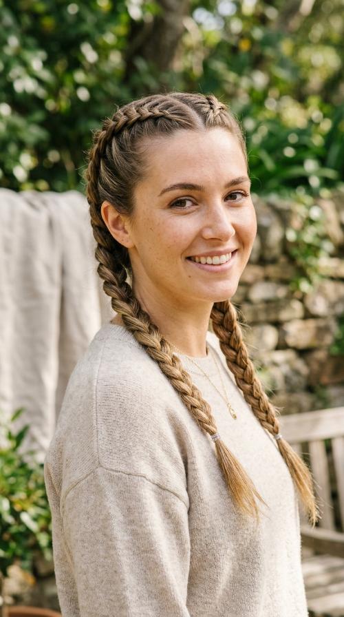 Secure Double Dutch Pigtails