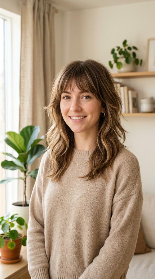 Shaggy Layers with Bangs