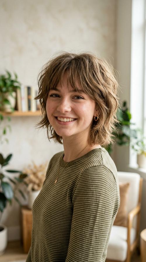 Short Shaggy Wolf Cut