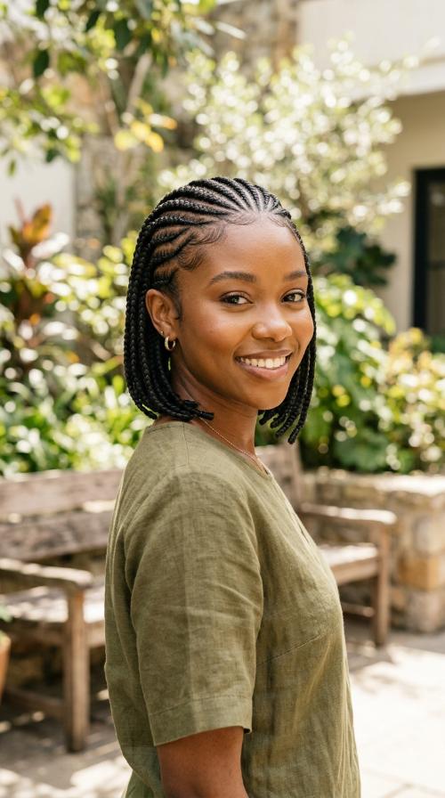 Short Stitch Braided Bob