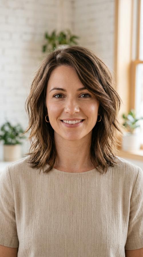 Shoulder-Length Choppy Layers