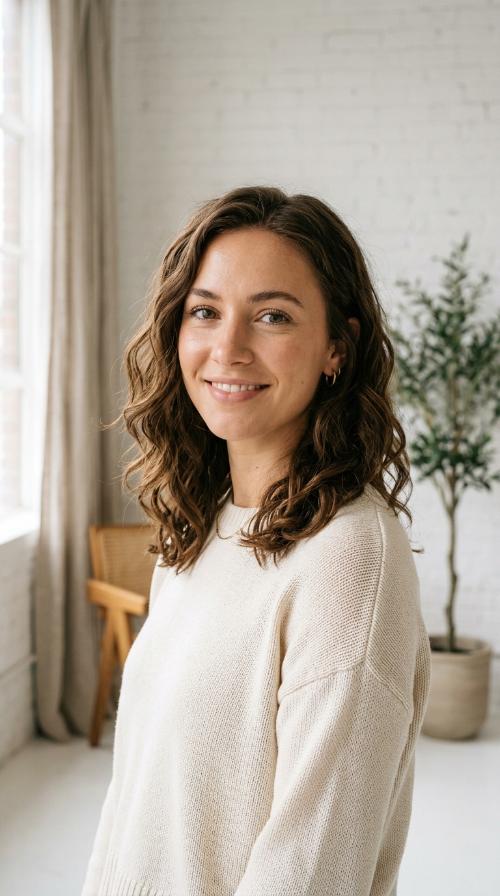Shoulder-Length Natural Waves