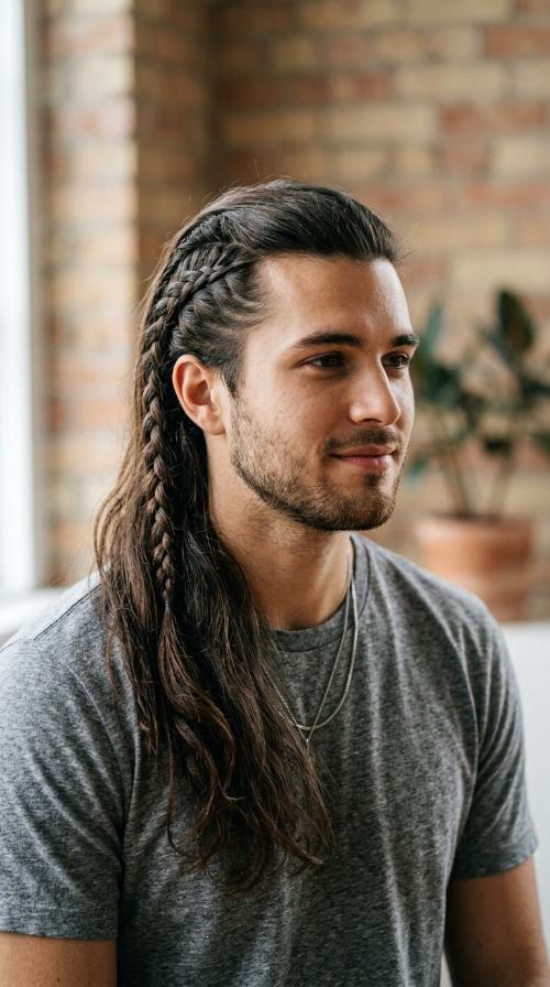 Side Braids with Long Hair
