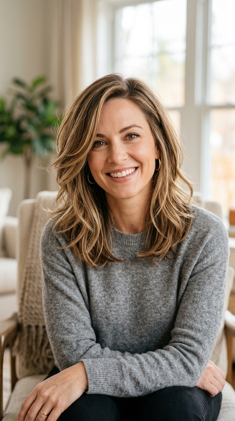 Side-Parted Layered Cut