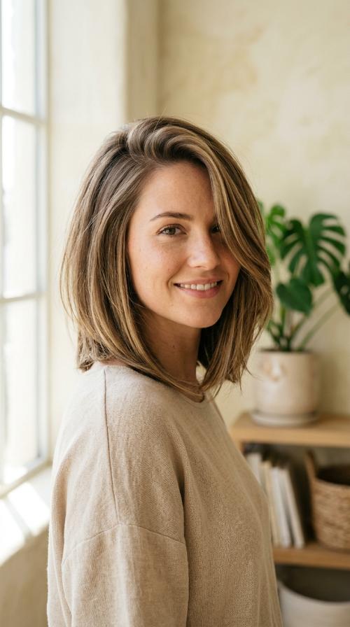 Side-Swept Asymmetrical Cut