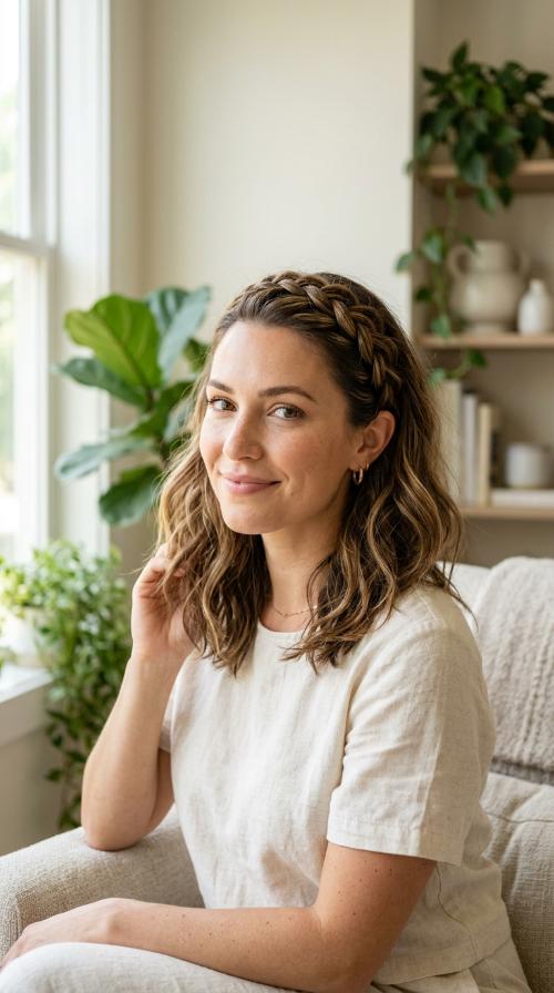 Side-Swept Braided Headband