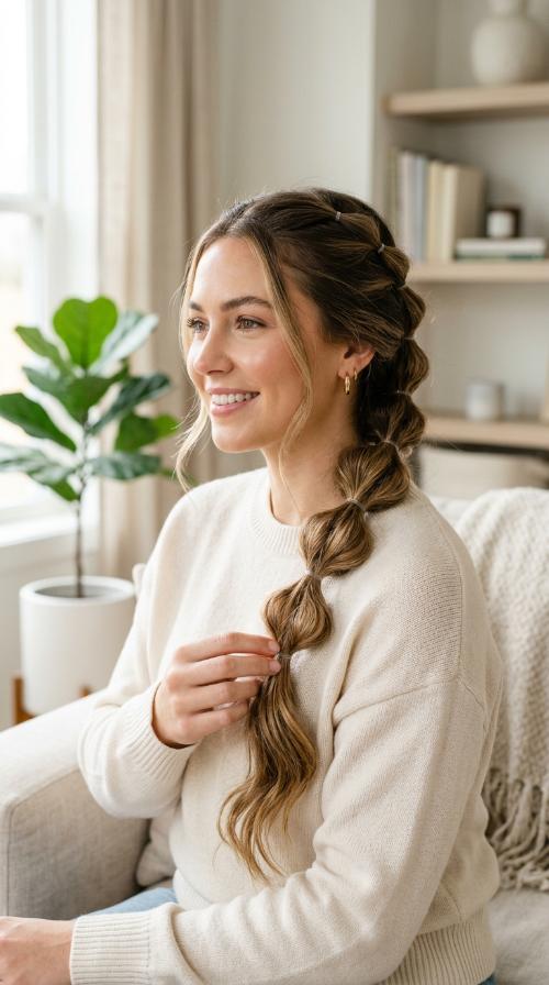 Side-Swept Bubble Braid