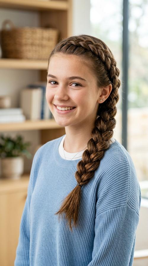 Side-Swept Dutch Braid