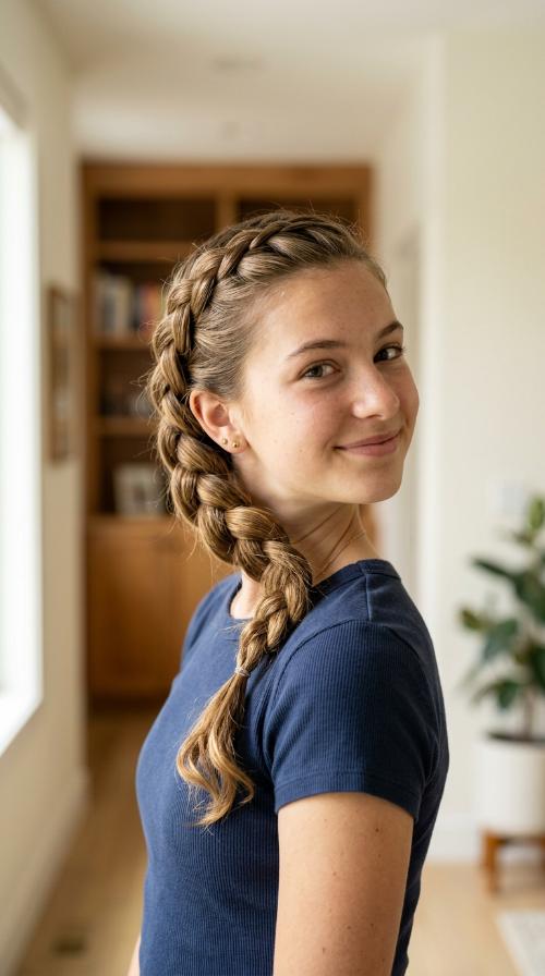 Side-Swept Dutch Braid