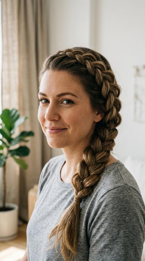Side-Swept Dutch Braid