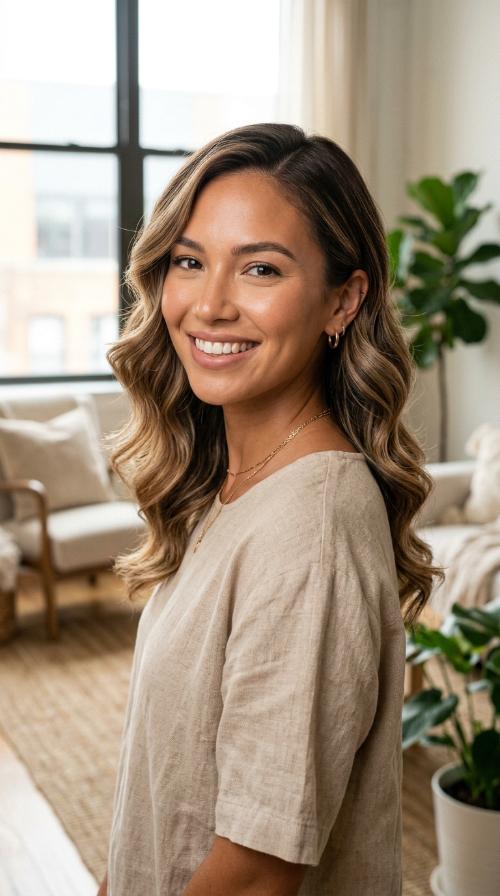 Side-Swept Hollywood Waves