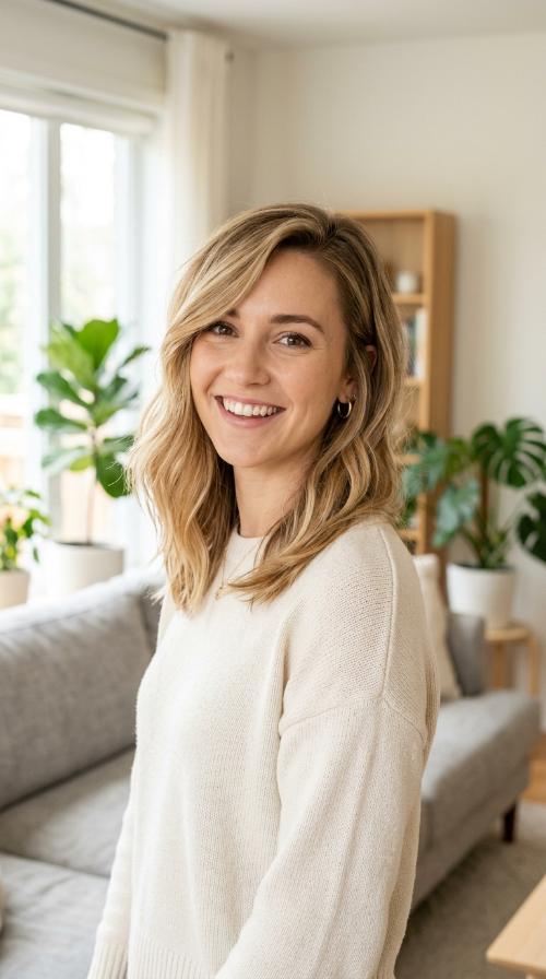 Side-Swept Medium Cut
