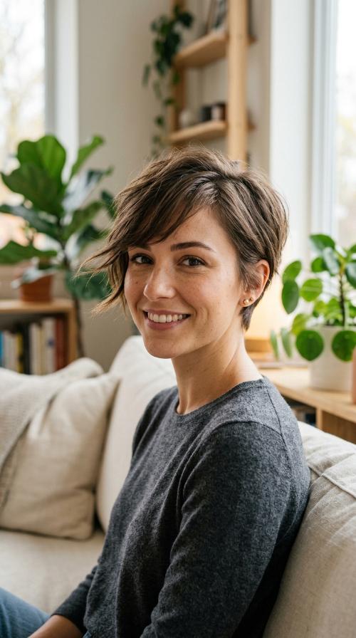 Side-Swept Pixie with Fringe