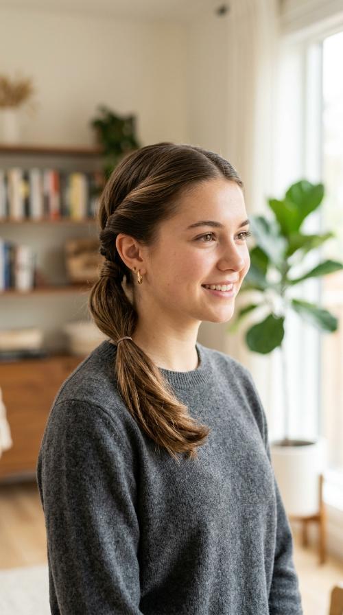 Side-Twisted Low Pony