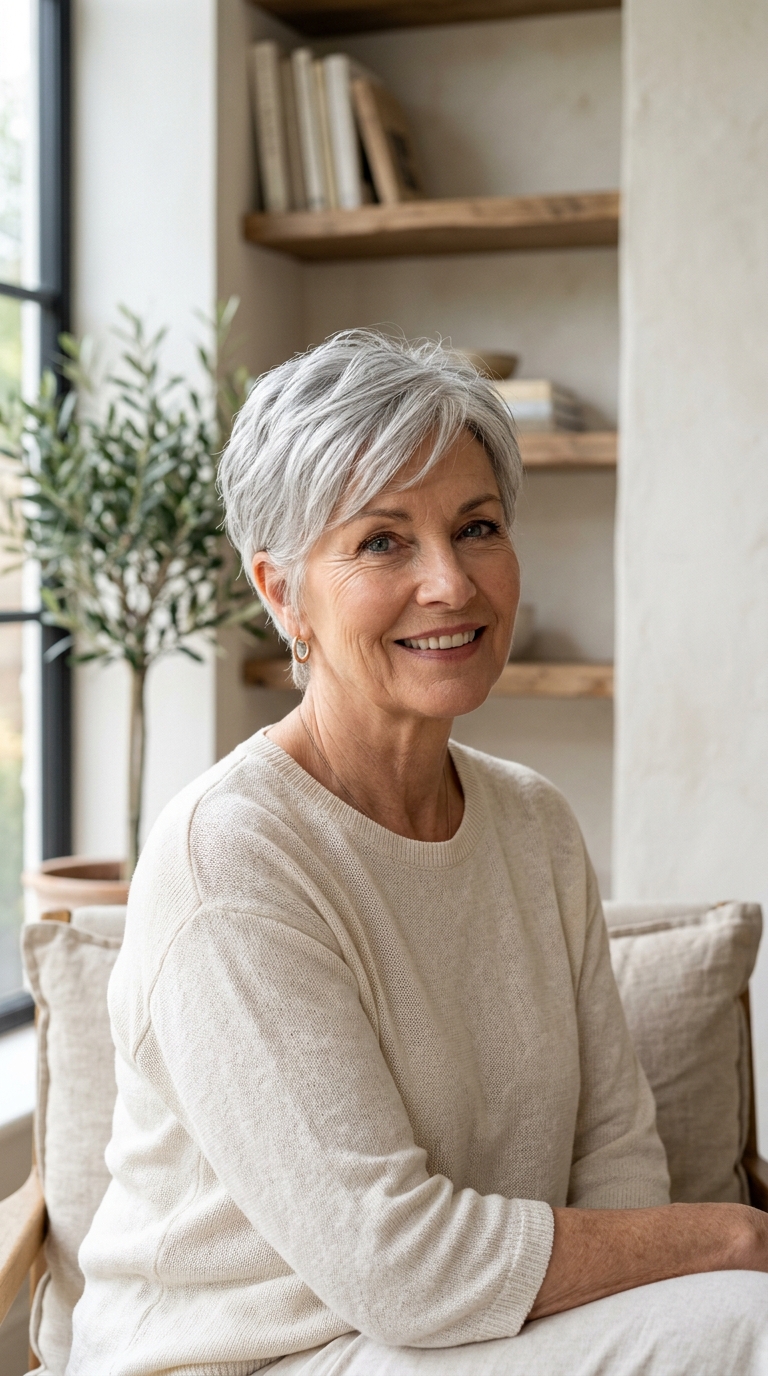 Silver Fox Cropped Pixie
