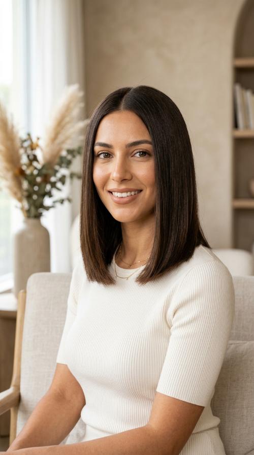 Sleek Blunt Lob