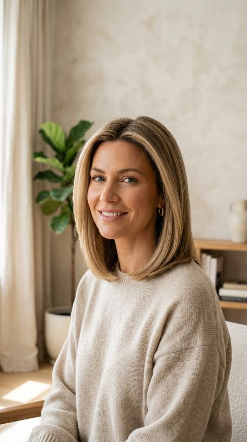 Sleek Blunt Midi with Root Lift