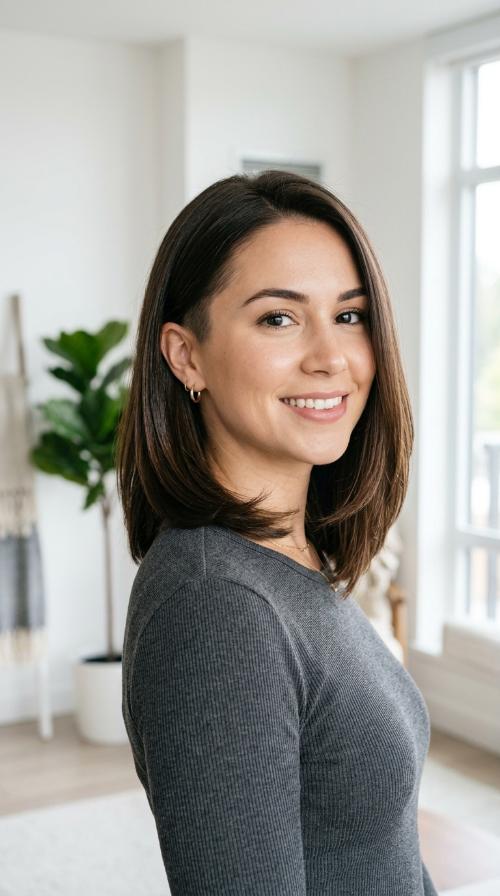 Sleek Bob with Undercut Layers