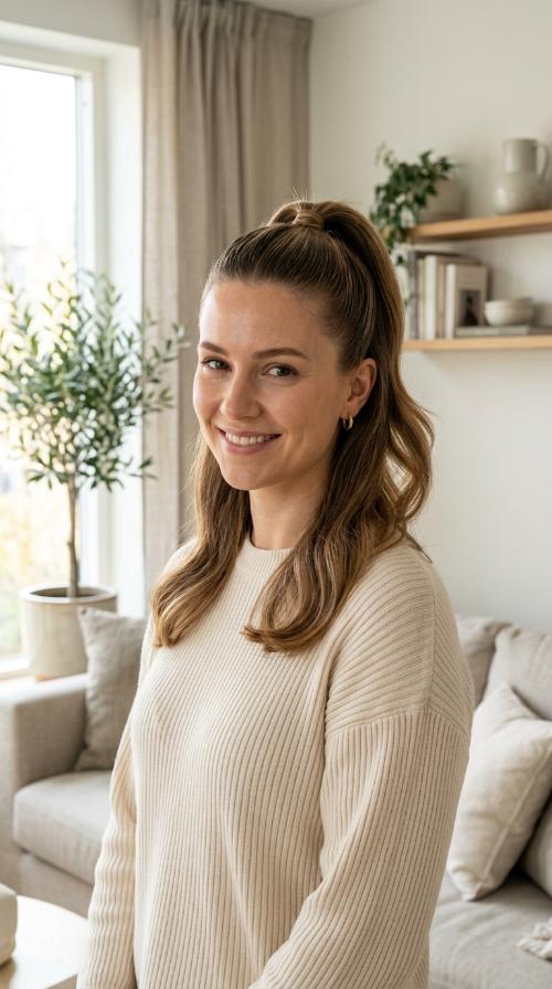 Sleek Half-Up Ponytail