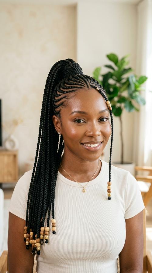 Sleek High Pony Lemonade Braids
